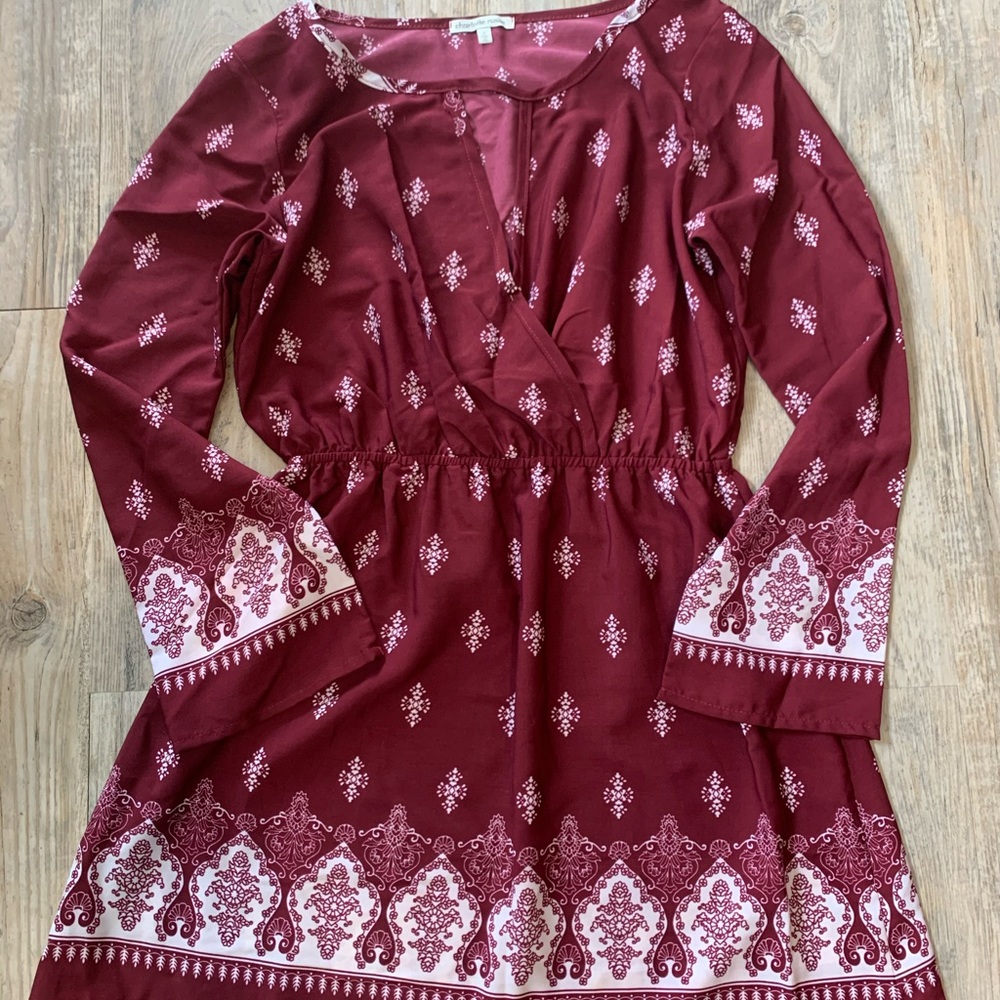 Red Patterned Charlotte Russe Dress Size Small